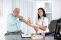 Vaccinating An Elderly Person Royalty Free Stock Photo