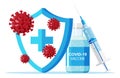 Vaccination against coronavirus. Time to vaccinate Royalty Free Stock Photo