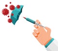 Vaccination against coronavirus. Time to vaccinate Royalty Free Stock Photo