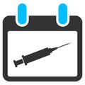 Vaccination Calendar Flat Icon Raster Royalty Free Stock Photo