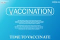 Vaccination concept. Covid-19 coronavirus vaccine. Syringe and vaccine vial. Treatment for coronavirus covid-19. Vector Royalty Free Stock Photo