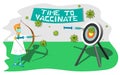 Vaccination concept design. Time to vaccinate banner. COVID-19 and flu vaccinations to protect you and your family Royalty Free Stock Photo