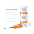 Vaccination concept, vector image in flat style