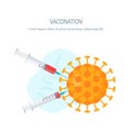 Vaccination concept, vector image in flat style