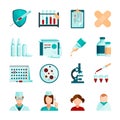 Vaccination Flat Icons Set