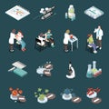 Vaccination Isometric Icons Set