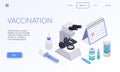 Vaccination Isometric Landing Page