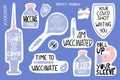 Vaccination lettering set