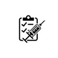 Vaccination and Medical Services Icon. Flat Design. Royalty Free Stock Photo