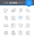 Vaccination - modern line design style icons set Royalty Free Stock Photo