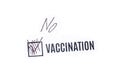 Vaccination - No. The negative answer in the questionnaire. Concept - Not vaccinated, waiting for the vaccine