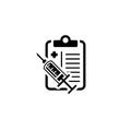Vaccination Plan Flat Icon Royalty Free Stock Photo