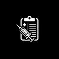 Vaccination Plan Flat Icon Royalty Free Stock Photo