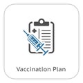 Vaccination Plan Flat Icon Royalty Free Stock Photo
