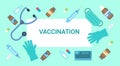 Vaccination Poster Medical Immunization Concept Clinic Healthcare Protection Royalty Free Stock Photo