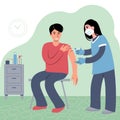 Vaccination procedure. Flu shot Royalty Free Stock Photo