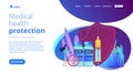 Vaccination program concept landing page.