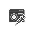 Vaccination schedule calendar vector icon