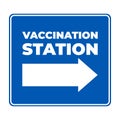 Vaccination station design concept, vector illustration.