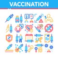 Vaccination Syringe Collection Icons Set Vector Royalty Free Stock Photo