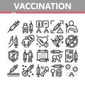 Vaccination Syringe Collection Icons Set Vector Royalty Free Stock Photo
