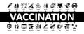 Vaccination Syringe Minimal Infographic Banner Vector