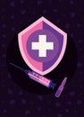 Vaccination icon related