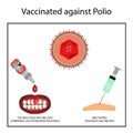 Vaccinations against poliomyelitis. World Polio Day. Inactivated poliomyelitis vaccine. Royalty Free Stock Photo