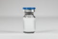 Vaccine bottle isolated on a neutral background