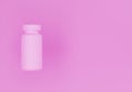 vaccine bottle isolated on pink