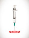 Vaccine concept - syringe with sign - poison or cure