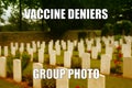 Vaccine conspiracy dark humor meme