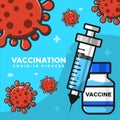 Vaccine Covid 19 For Corona virus Background Design