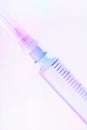 Vaccine in the disposable syringe