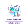 Vaccine distribution concept icon