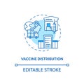 Vaccine distribution concept icon