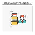 Vaccine expert color icon