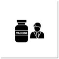 Vaccine expert glyph icon