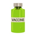 Vaccine icon green bottle illustration design isolated vector