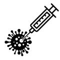 Vaccine icon vector. virus protection illustration sign or symbol. antibiotic logo. bacteria mark.