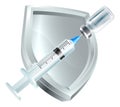 Vaccine Syringe Medical Immunisation Shield Royalty Free Stock Photo