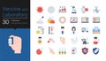 Vaccine and Laboratory icons. Flat design. For presentation, mobile application, web design, infographics, UI Royalty Free Stock Photo