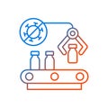 Vaccine manufacturer gradient linear vector icon