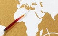 Vaccine with the map of Africa Royalty Free Stock Photo