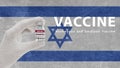 Vaccine Monkeypox and Smallpox, monkeypox pandemic virus, vaccination in Israel for Monkeypox Image has Noise, Granularity and Royalty Free Stock Photo