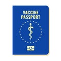 Vaccine passport vector cartoon