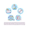 Vaccine production concept line icons with text