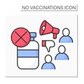 Vaccine promotion color icon