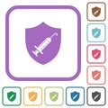 Vaccine protected simple icons