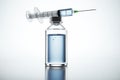 Vaccine and syringe - 3D illustration